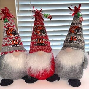 Cincinnati Bengals Gnome Trio with Festive Hats